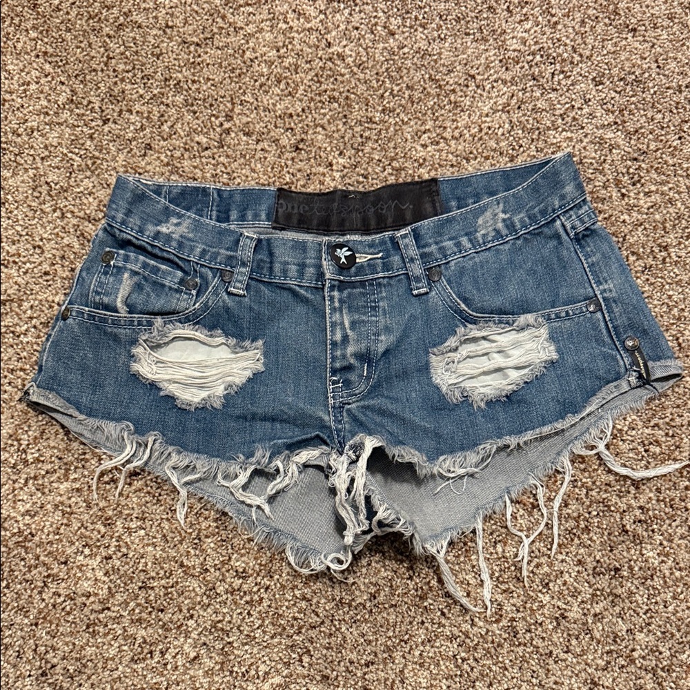 Distressed Denim Women Shorts